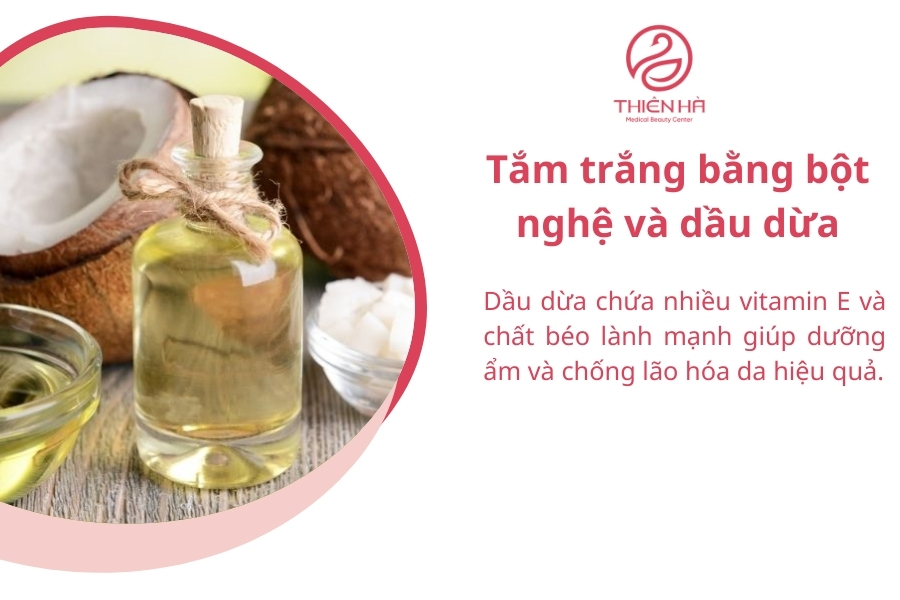 Dầu dừa cấp ẩm rất tốt giúp da sáng khỏe từ bên trong.