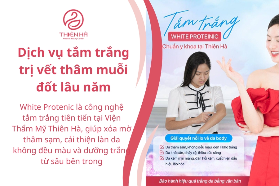 Thiên Hà sở hữu nhiều công nghệ tắm trắng hiện đại giúp bạn đẩy lùi các vết thâm sạm do muỗi đốt lâu năm 