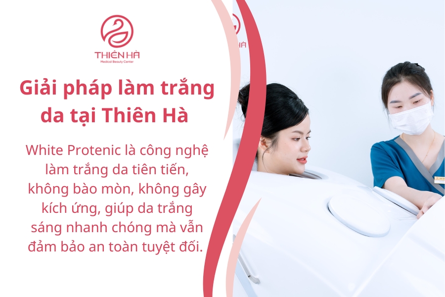 Nếu bạn mong muốn sở hữu làn da trắng sáng, mịn màng và khỏe mạnh từ sâu bên trong, White Protenic Extra tại Viện Thẩm Mỹ Thiên Hà chính là giải pháp hoàn hảo dành cho bạn. 