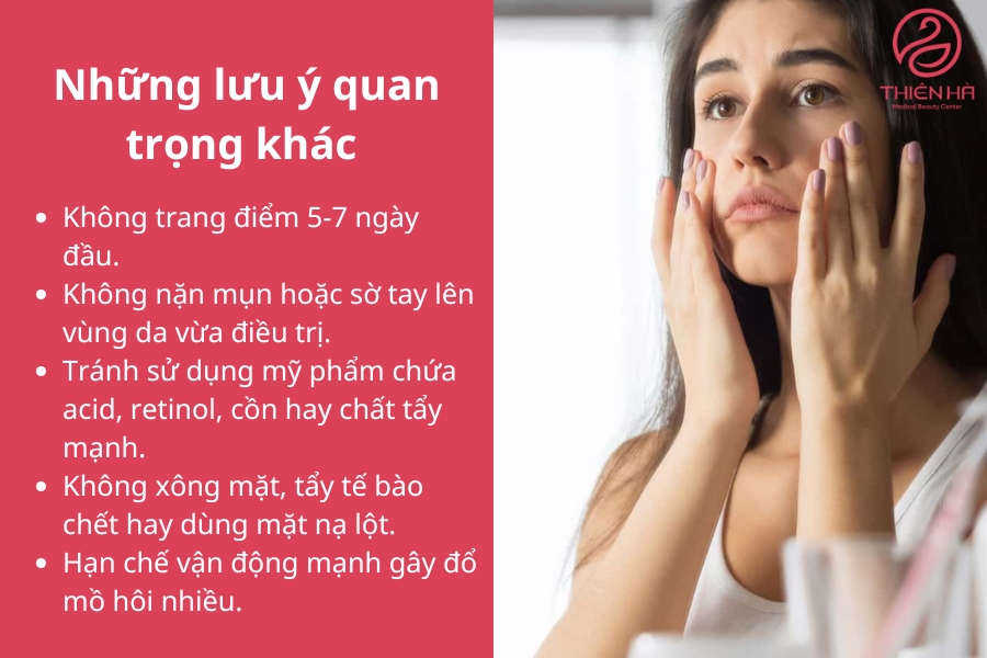 Chăm sóc da sau lăn kim đúng cách