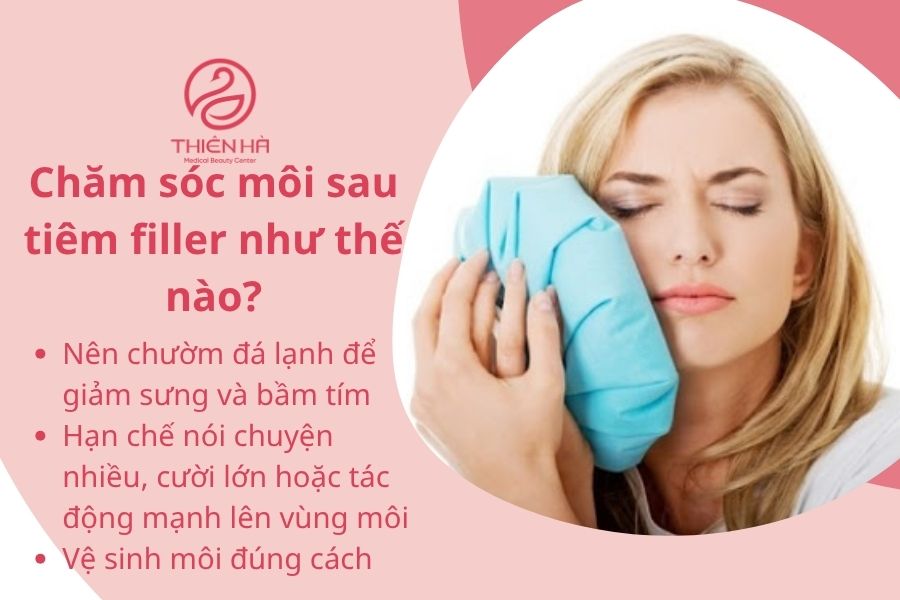 Hướng dẫn chăm sóc môi sau tiêm filler