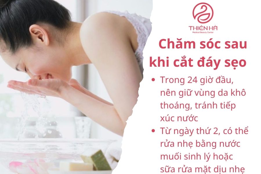 Chăm sóc sau khi cắt đáy sẹo