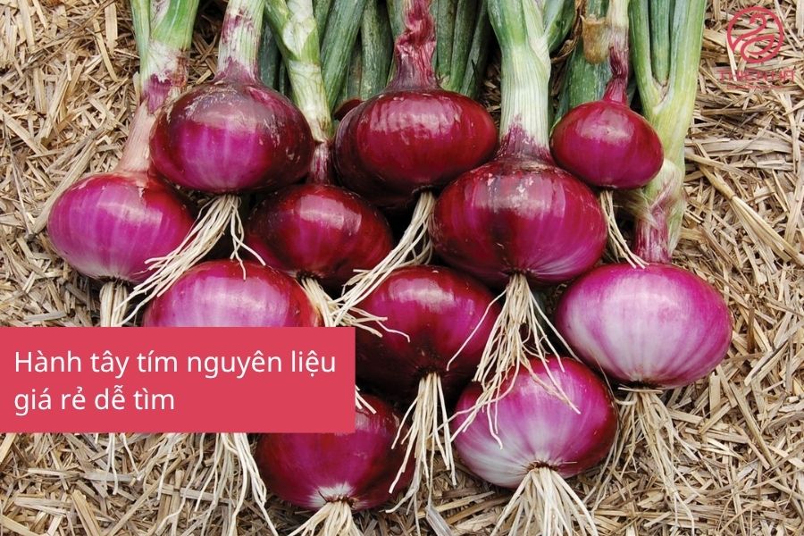 Hành tây tím nguyên liệu giá rẻ dễ tìm 