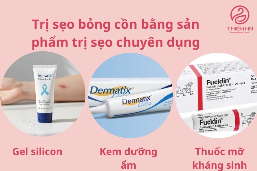 Cách trị sẹo bỏng cồn bằng sản phẩm trị sẹo chuyên dụng
