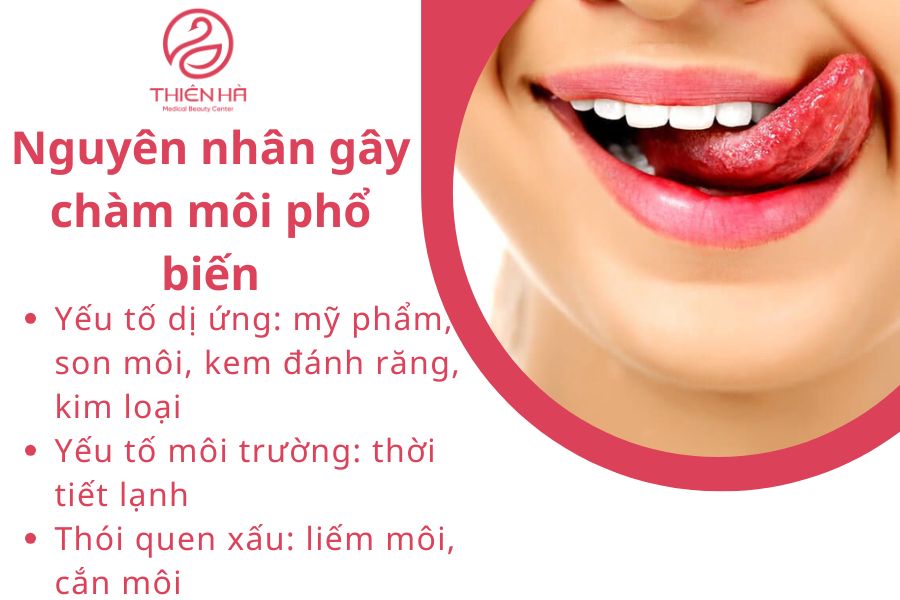 Thói quen xấu: liếm môi
