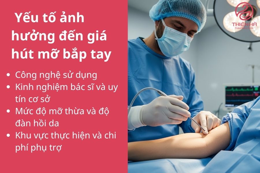 Các yếu tố ảnh hưởng đến giá hút mỡ bắp tay