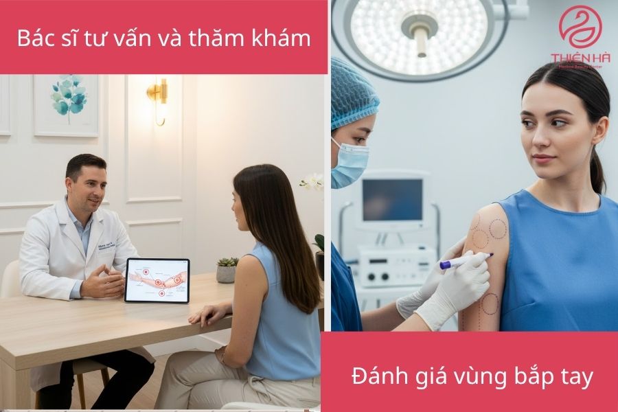 Quy trình thực hiện hút mỡ bắp tay