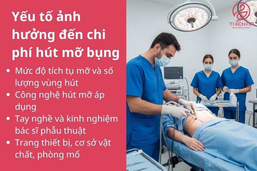 Yếu tố ảnh hưởng trực tiếp đến chi phí hút mỡ bụng