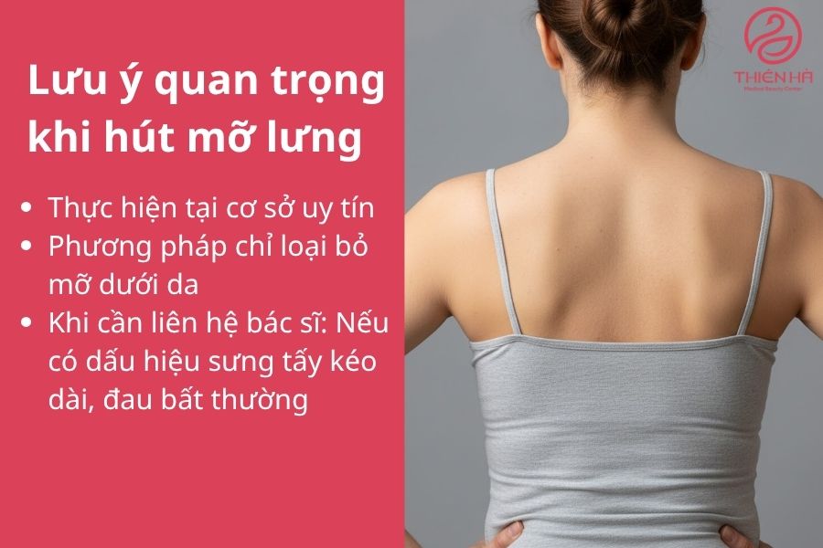 Lưu ý khi hút mỡ lưng 