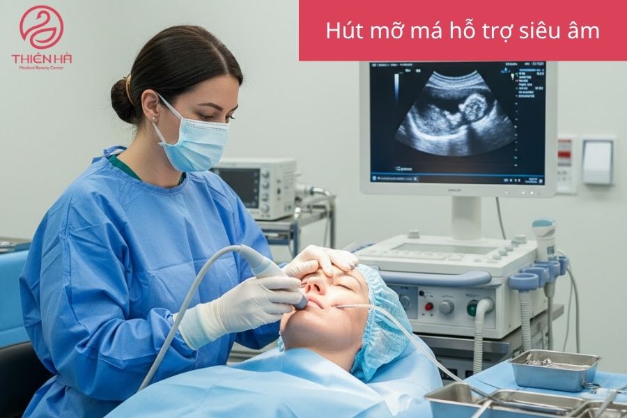 Hút mỡ má hỗ trợ siêu âm 