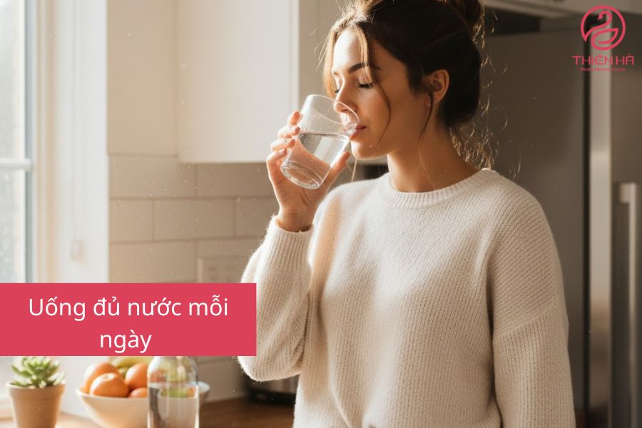 Uống đủ nước mỗi ngày 