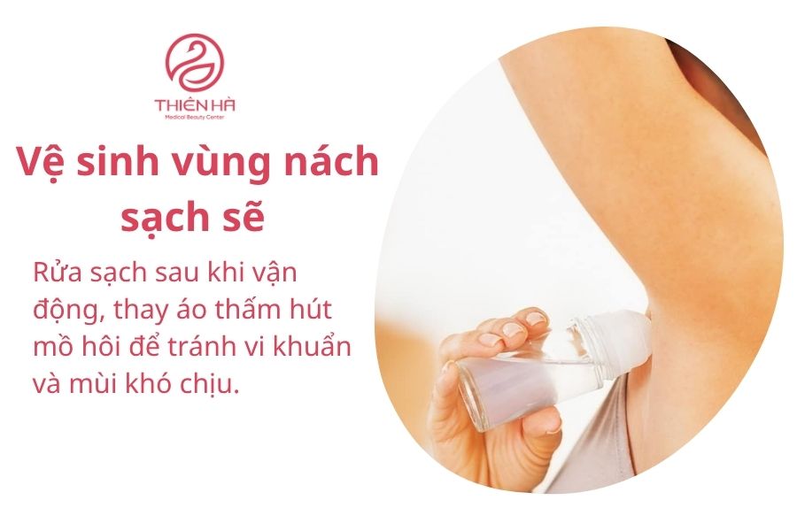 Vệ sinh vùng nách sạch sẽ 