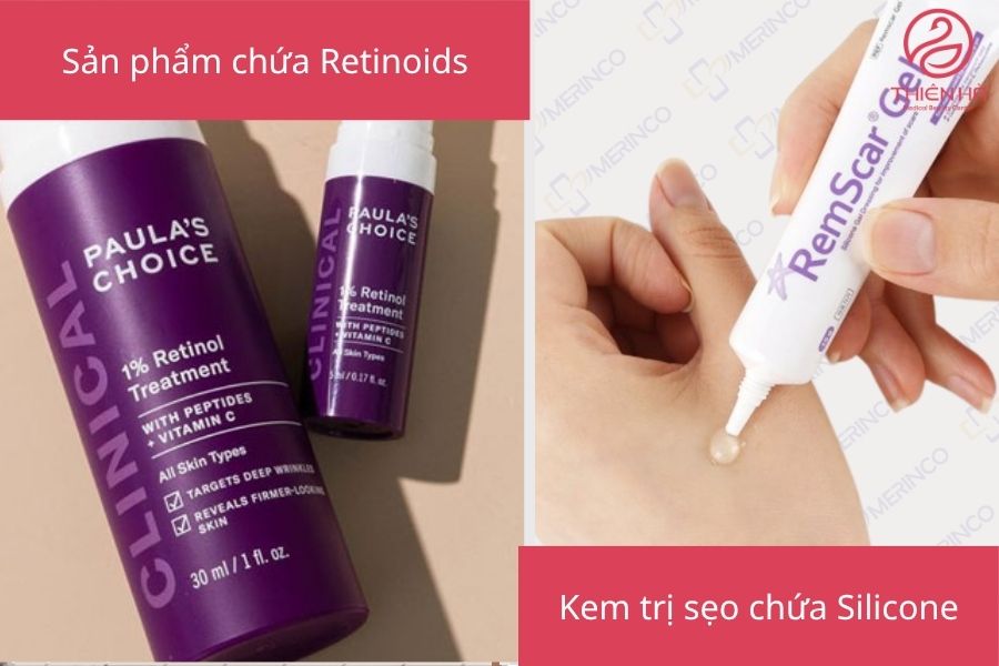 Nhóm sản phẩm bôi ngoài da (dành cho sẹo thâm, sẹo lồi nhỏ)