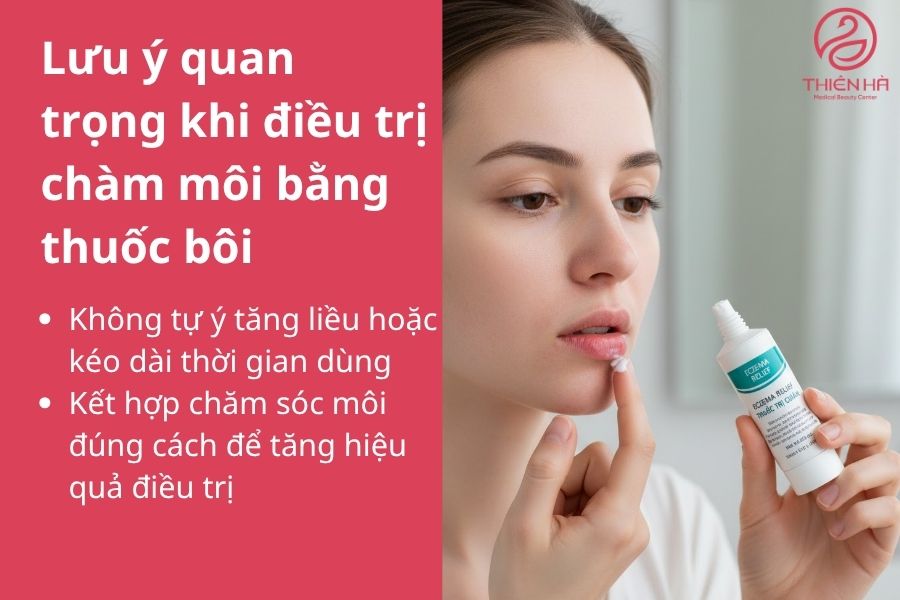 Lưu ý quan trọng khi điều trị chàm môi bằng thuốc bôi