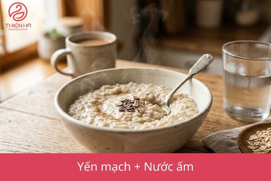Yến mạch + Nước ấm