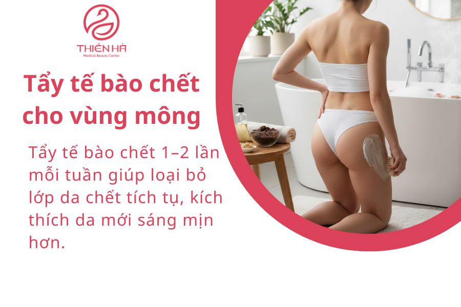 Tẩy tế bào chết cho vùng mông