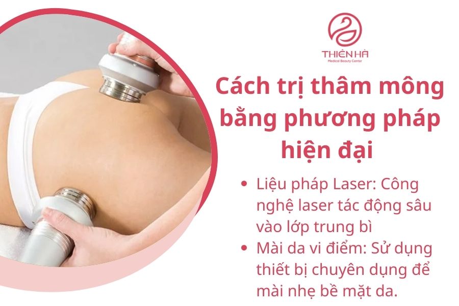 Trị thâm mông bằng phương pháp hiện đại