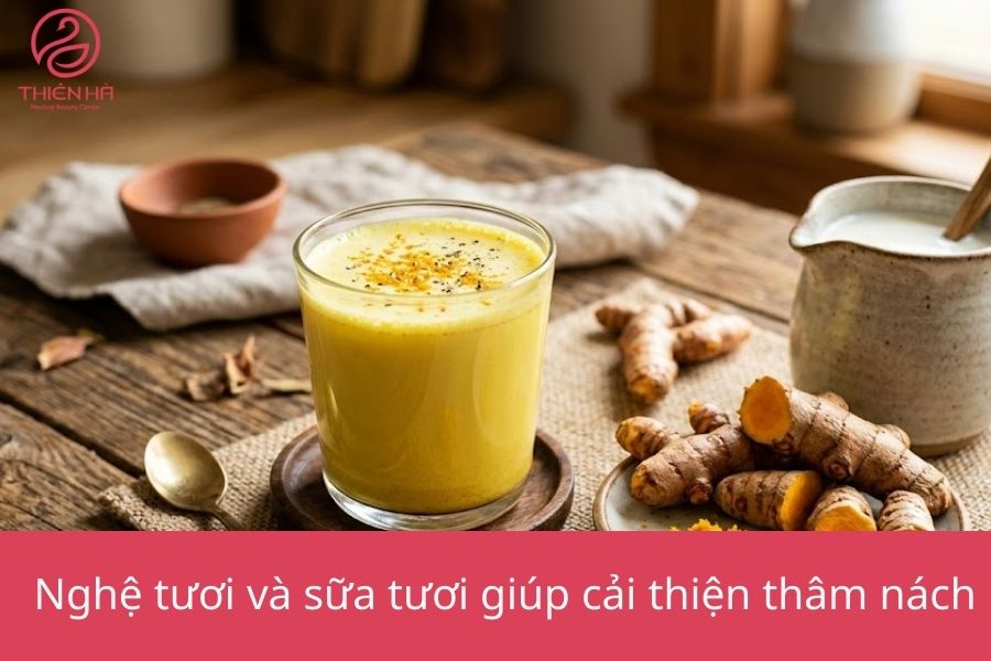 Nghệ tươi và sữa tươi 
